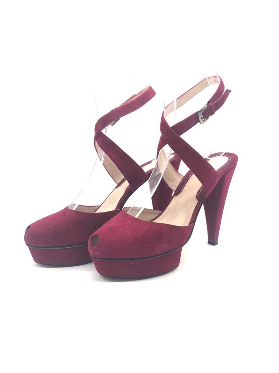  Max Co Burgundy Heels MAX CO  