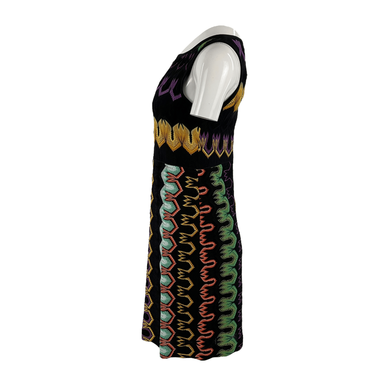  Missoni Black Multicolor Knit Dress 40 MISSONI  