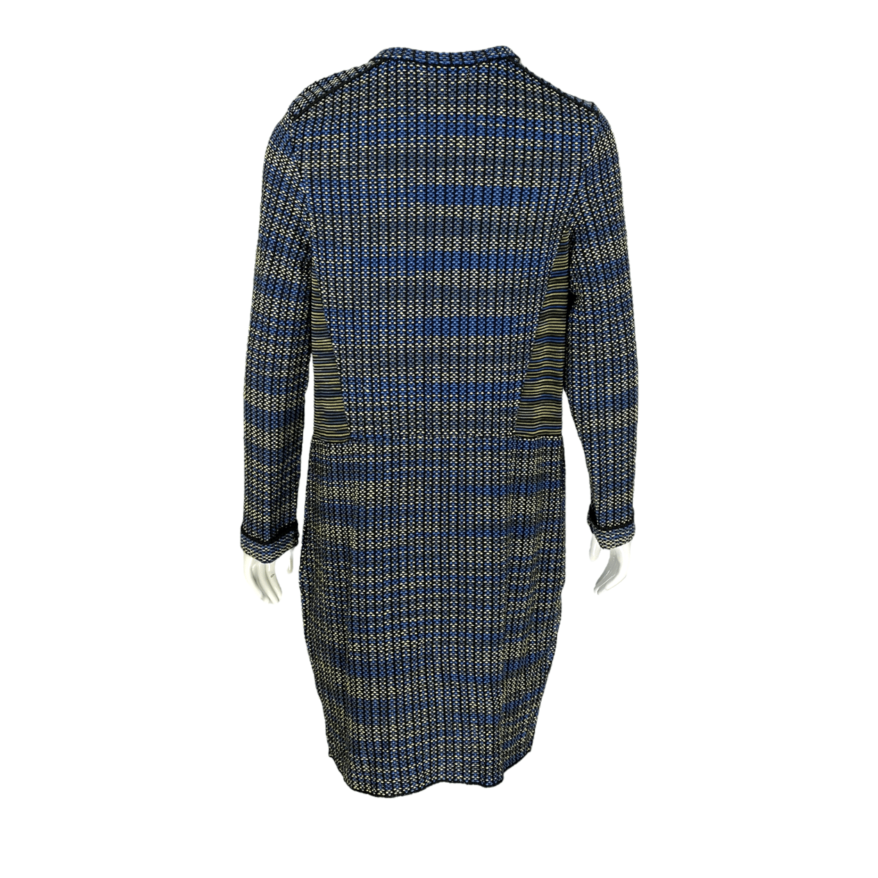  Missoni Navy Blue Yellow Wool Knit Long Cardigan IT46 MISSONI  