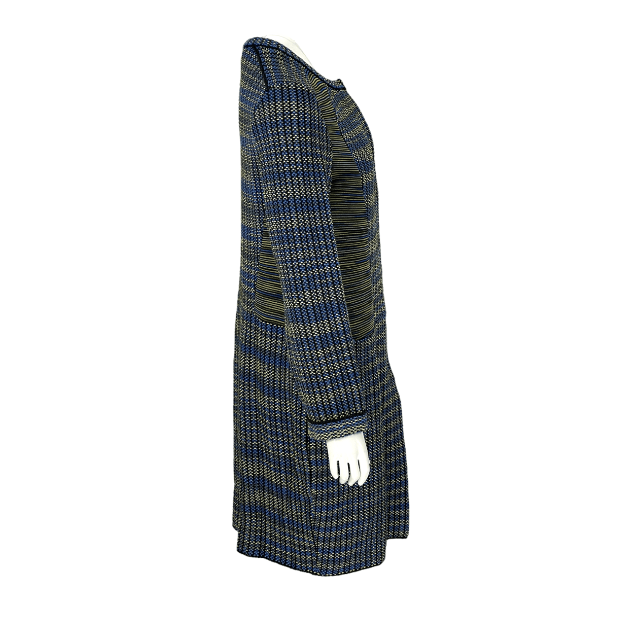  Missoni Navy Blue Yellow Wool Knit Long Cardigan IT46 MISSONI  