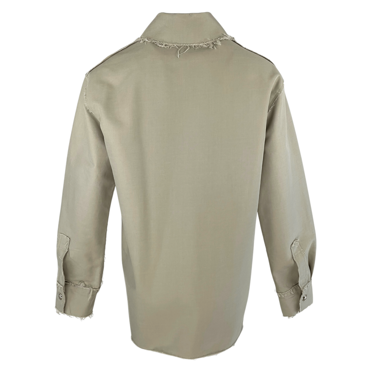  Off White Beige Twill Shirt Jacket IT42 OFF-WHITE  