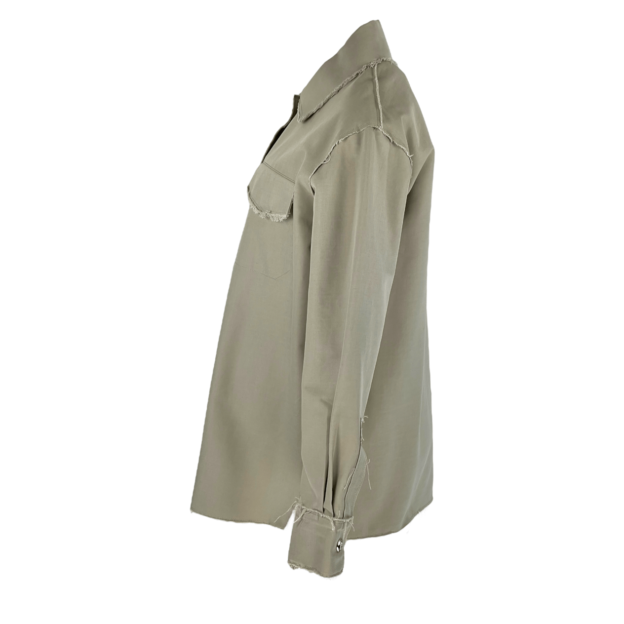  Off White Beige Twill Shirt Jacket IT42 OFF-WHITE  