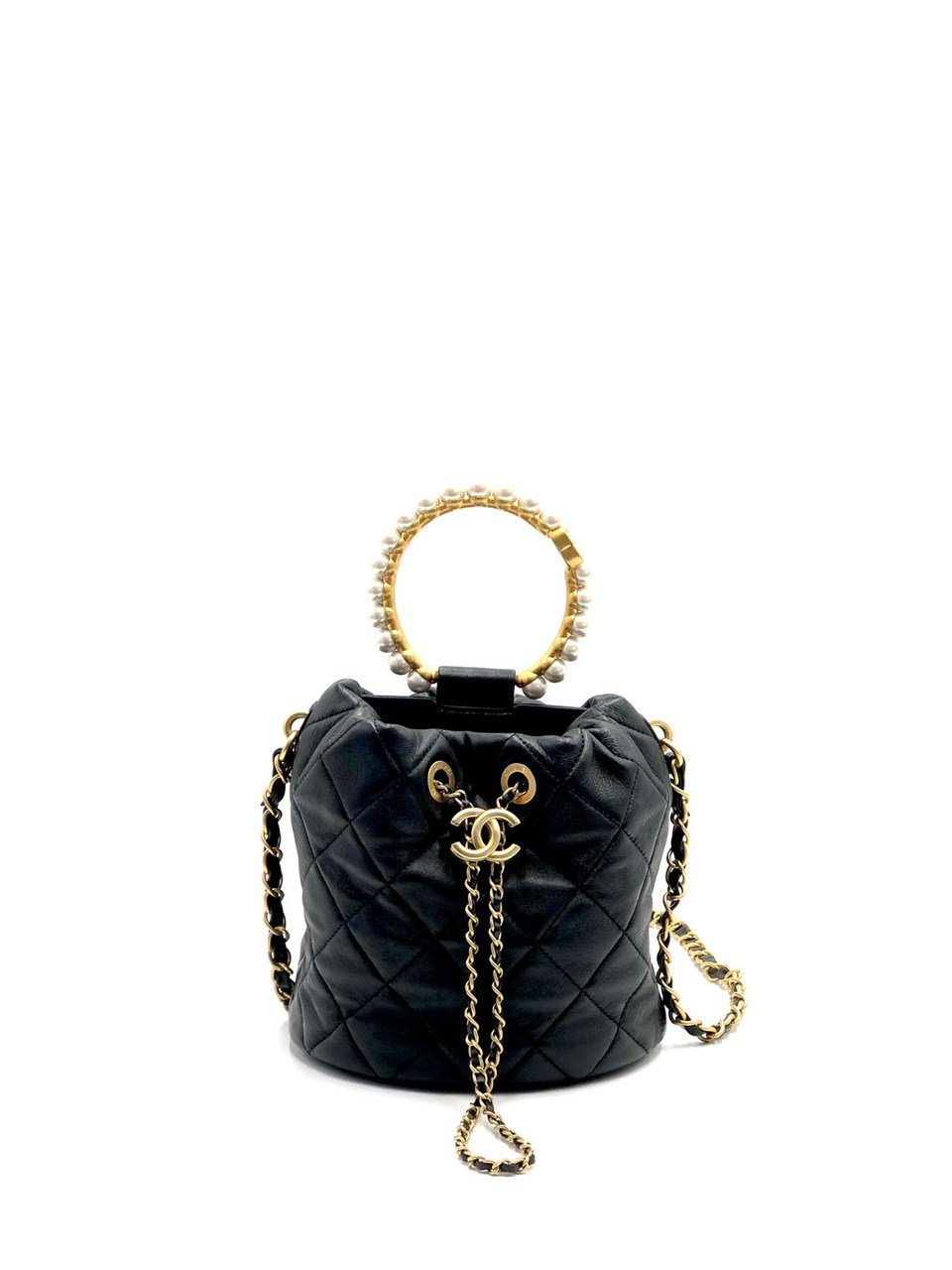  PEARL HANDLE DRAWSTRİNG BAG Chanel  