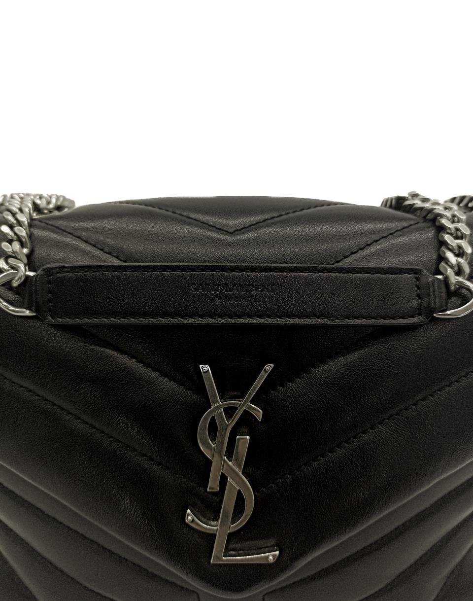  Saint Laurent Black Leather Small Loulou Bag YVES SAINT LAURENT  