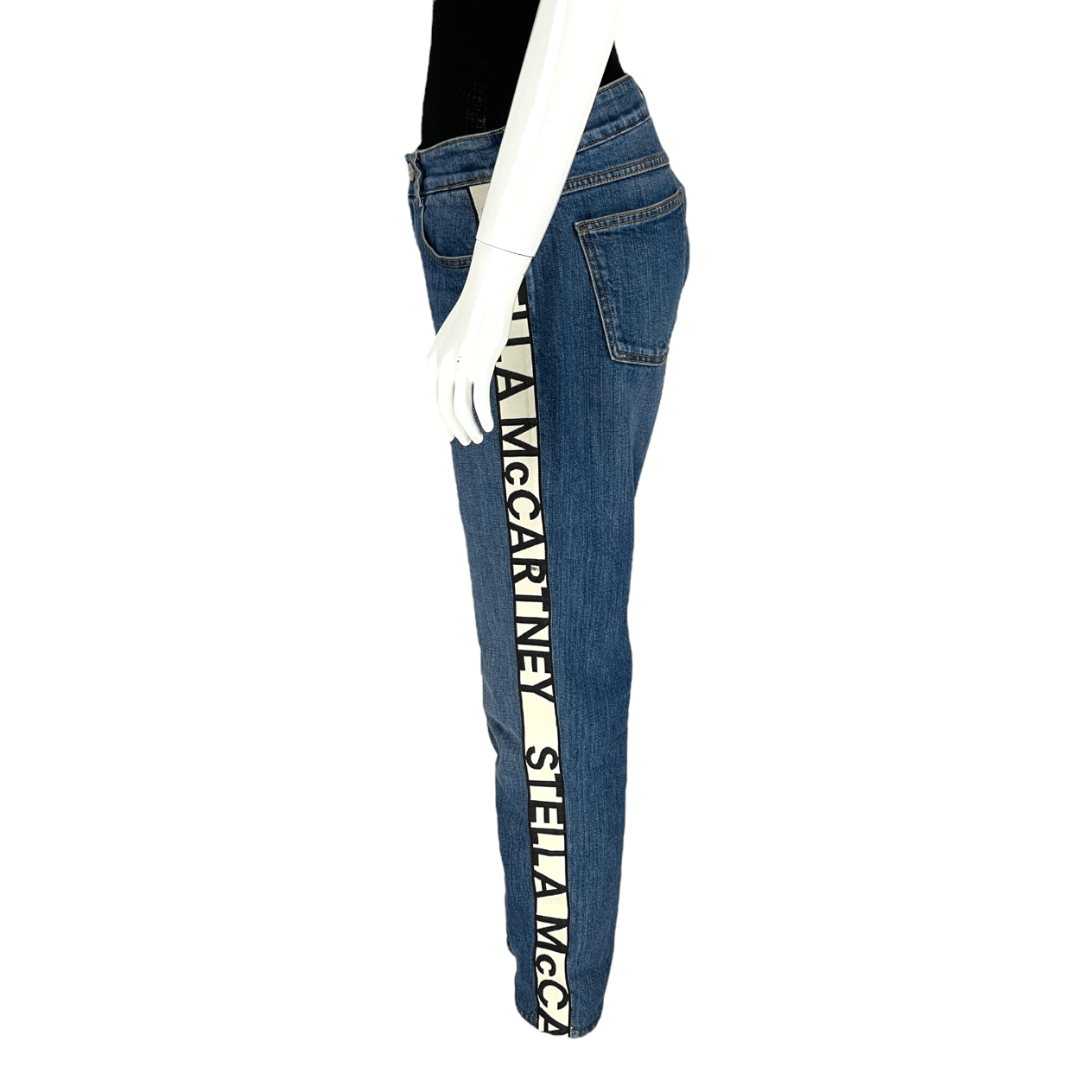  Stella McCartney Blue Logo Embellished Denim Pant 27 STELLA MCCARTNEY  