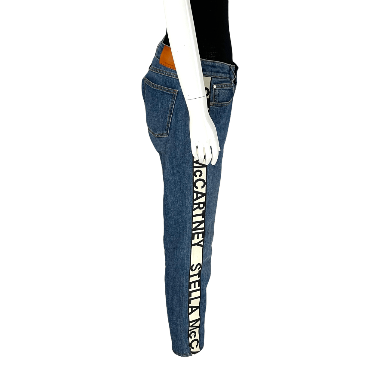  Stella McCartney Blue Logo Embellished Denim Pant 27 STELLA MCCARTNEY  