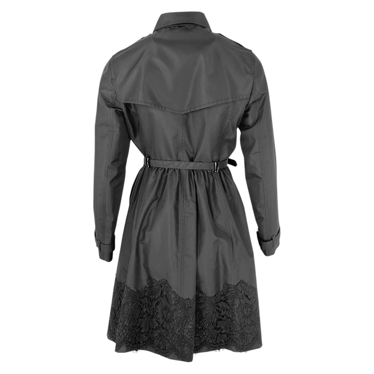  Valentino Black Lace Trench Coat IT42 VALENTINO GARAVANI  