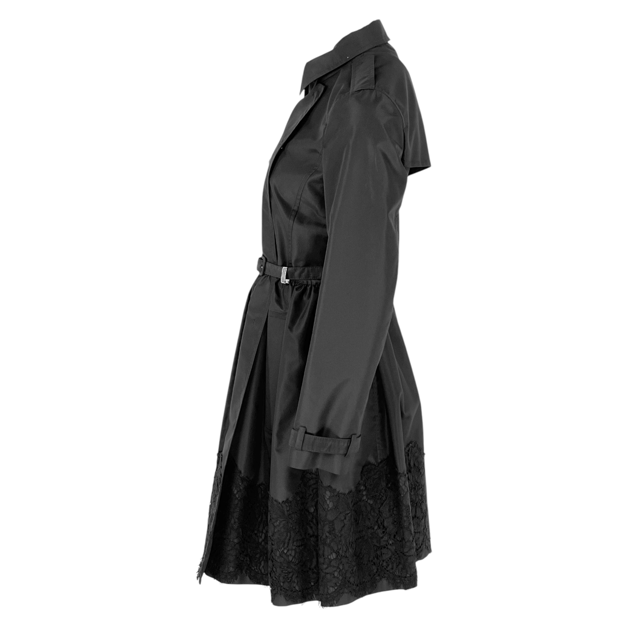  Valentino Black Lace Trench Coat IT42 VALENTINO GARAVANI  