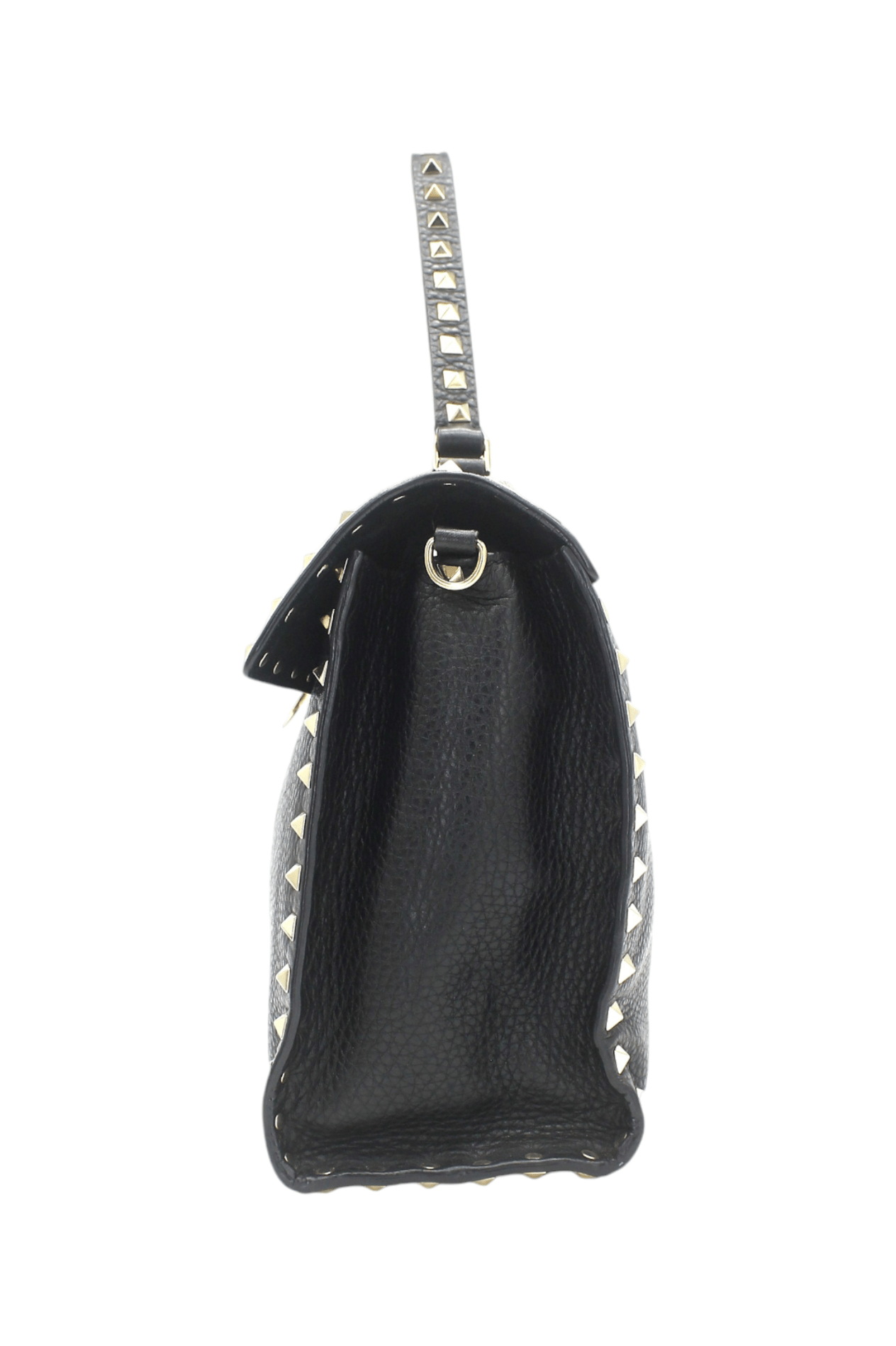  Valentino Black Leather Rockstud Satchel VALENTINO GARAVANI  