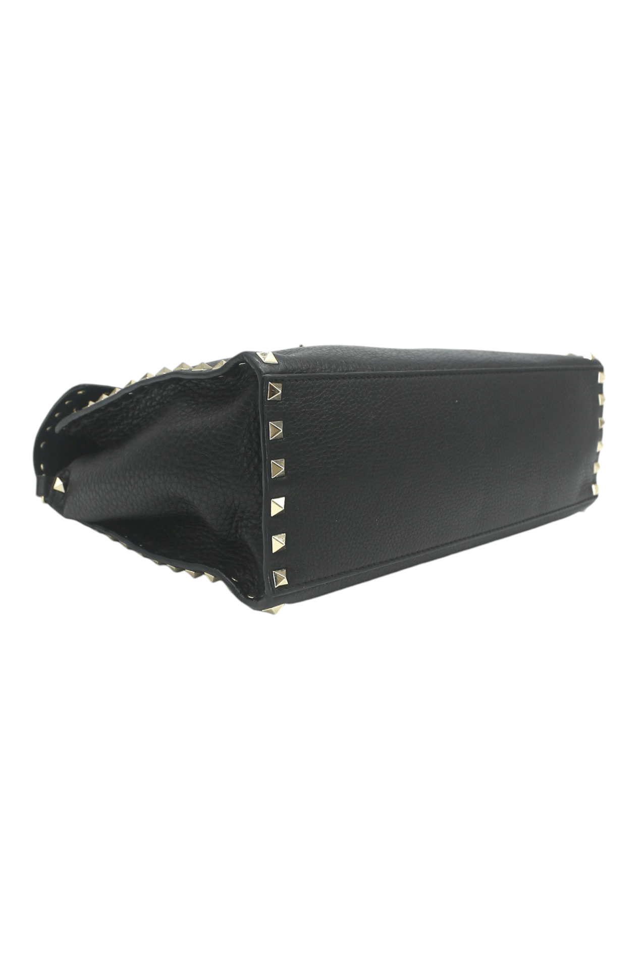  Valentino Black Leather Rockstud Satchel VALENTINO GARAVANI  