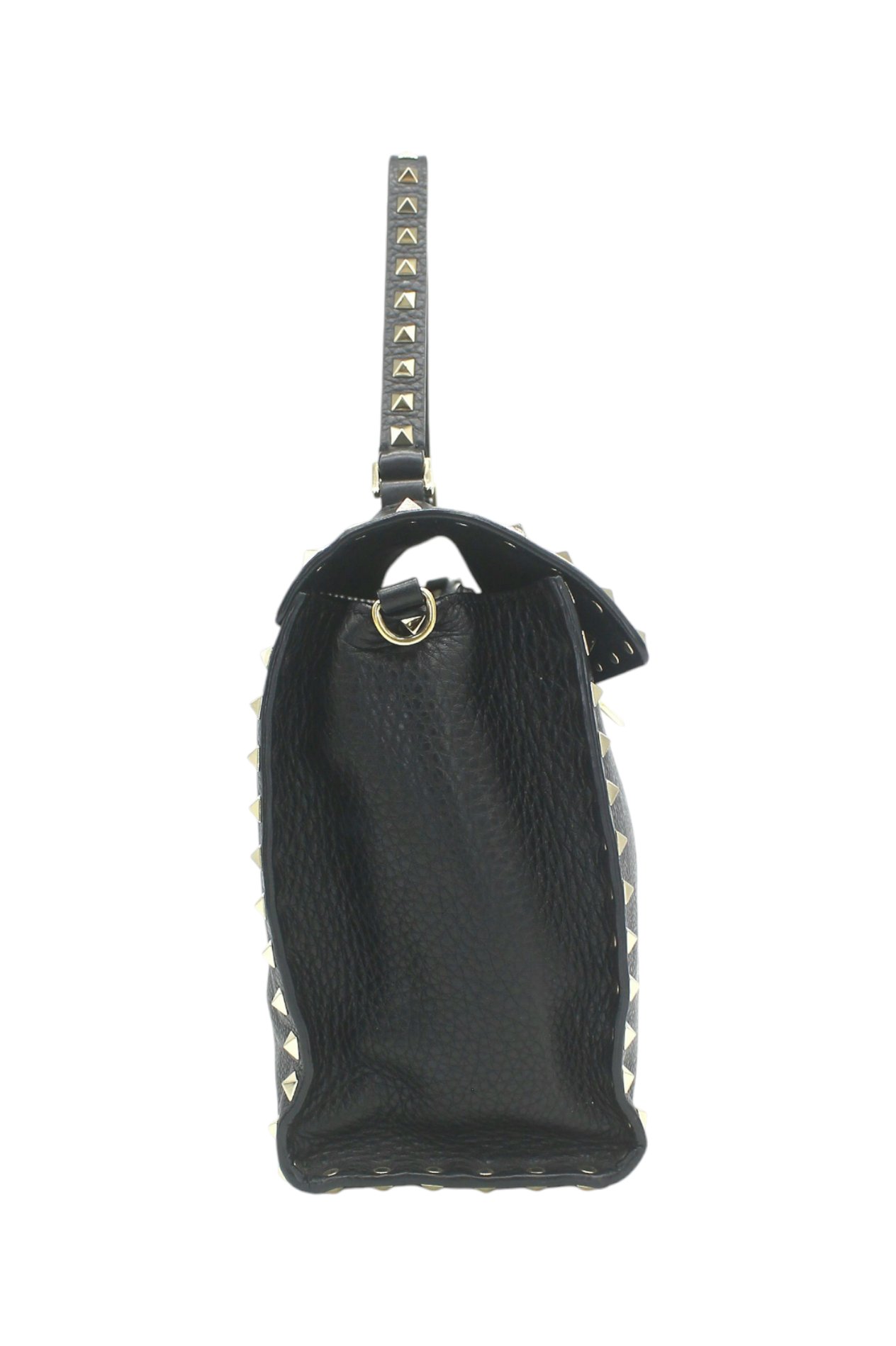  Valentino Black Leather Rockstud Satchel VALENTINO GARAVANI  