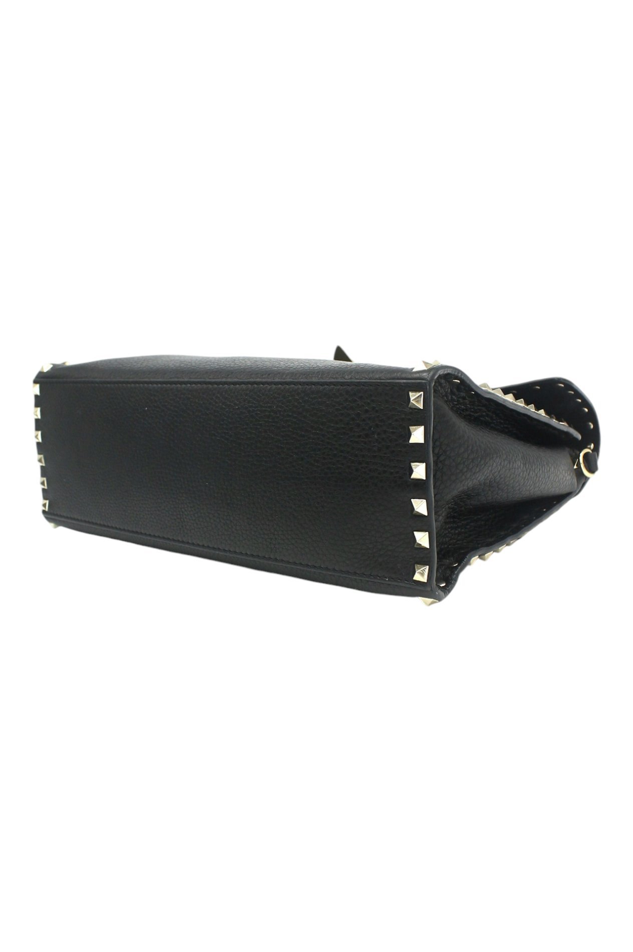  Valentino Black Leather Rockstud Satchel VALENTINO GARAVANI  