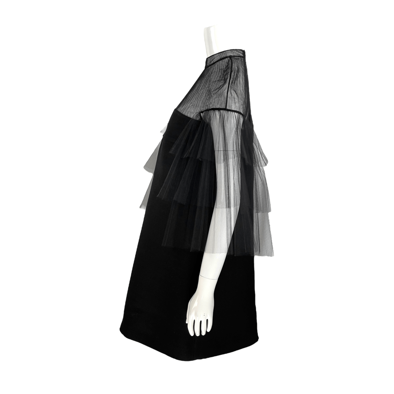  Valentino Black Tulle Sleeve Dress IT40 VALENTINO GARAVANI  