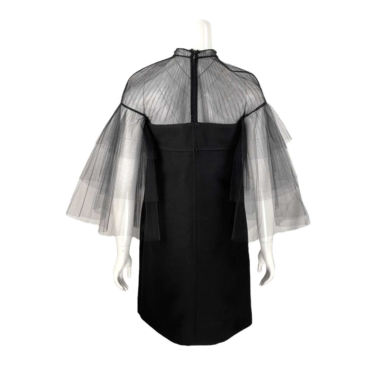  Valentino Black Tulle Sleeve Dress IT40 VALENTINO GARAVANI  