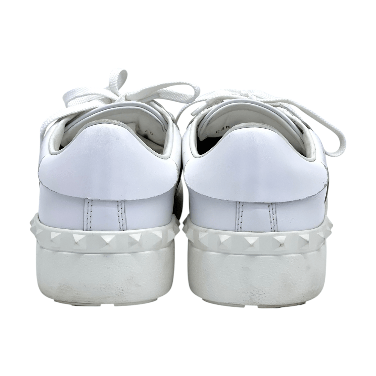  Valentino Garavani Calfskin Rockstud Open White Sneakers 40 VALENTINO GARAVANI  