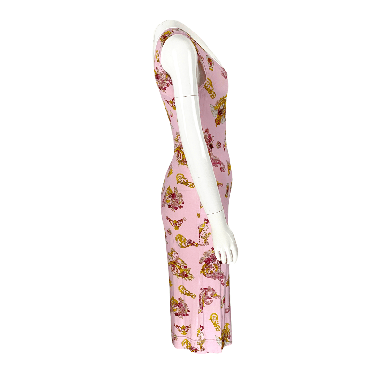  Versace Jeans Couture Pink Rococo Dress VERSACE JEANS COUTURE  