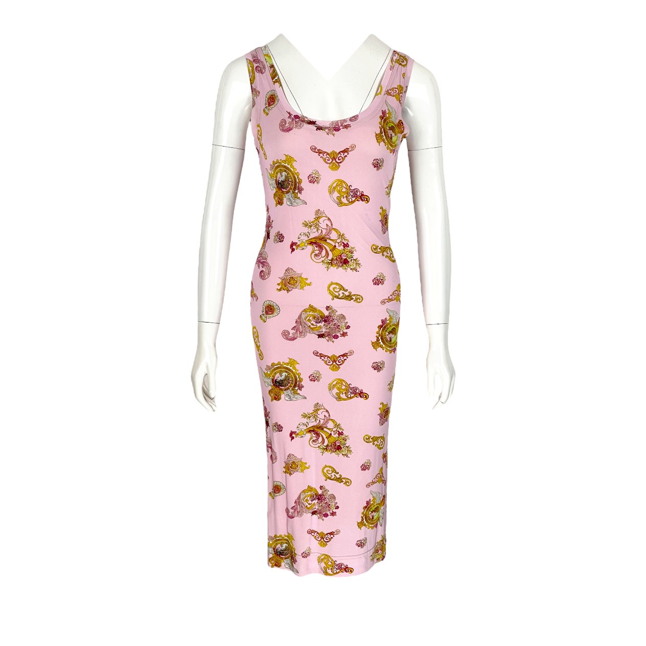 Versace Jeans Couture Pink Rococo Dress VERSACE JEANS COUTURE  