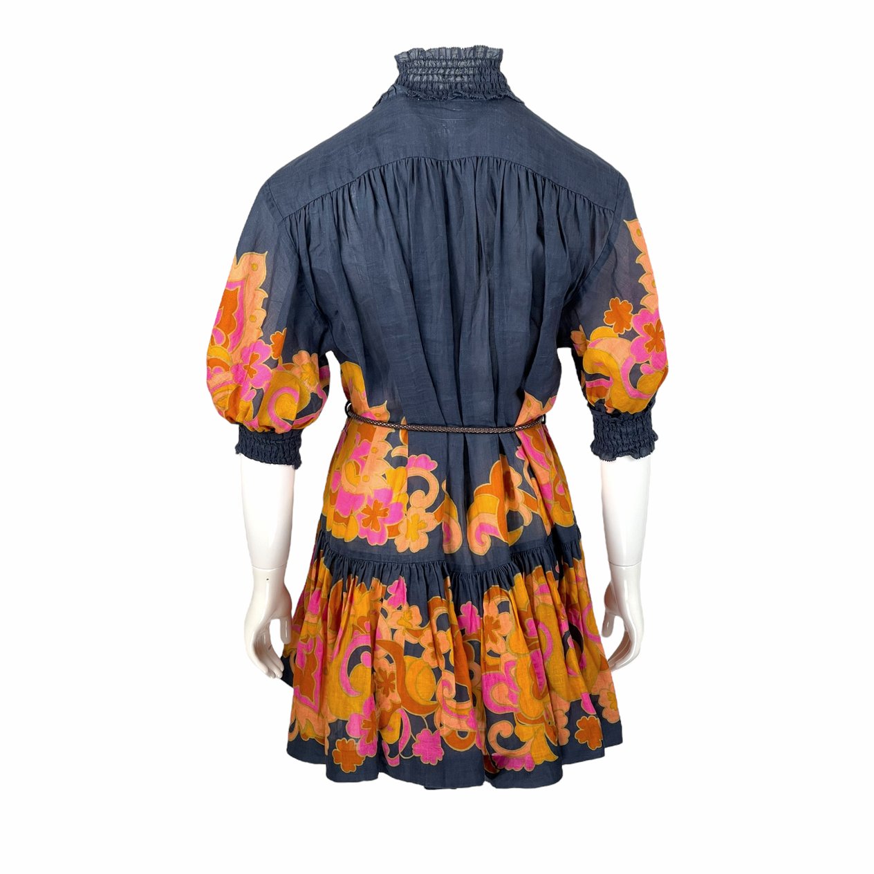  Zimmermann Acadian Lantern Ramie Mini Dress 0 ZIMMERMANN  