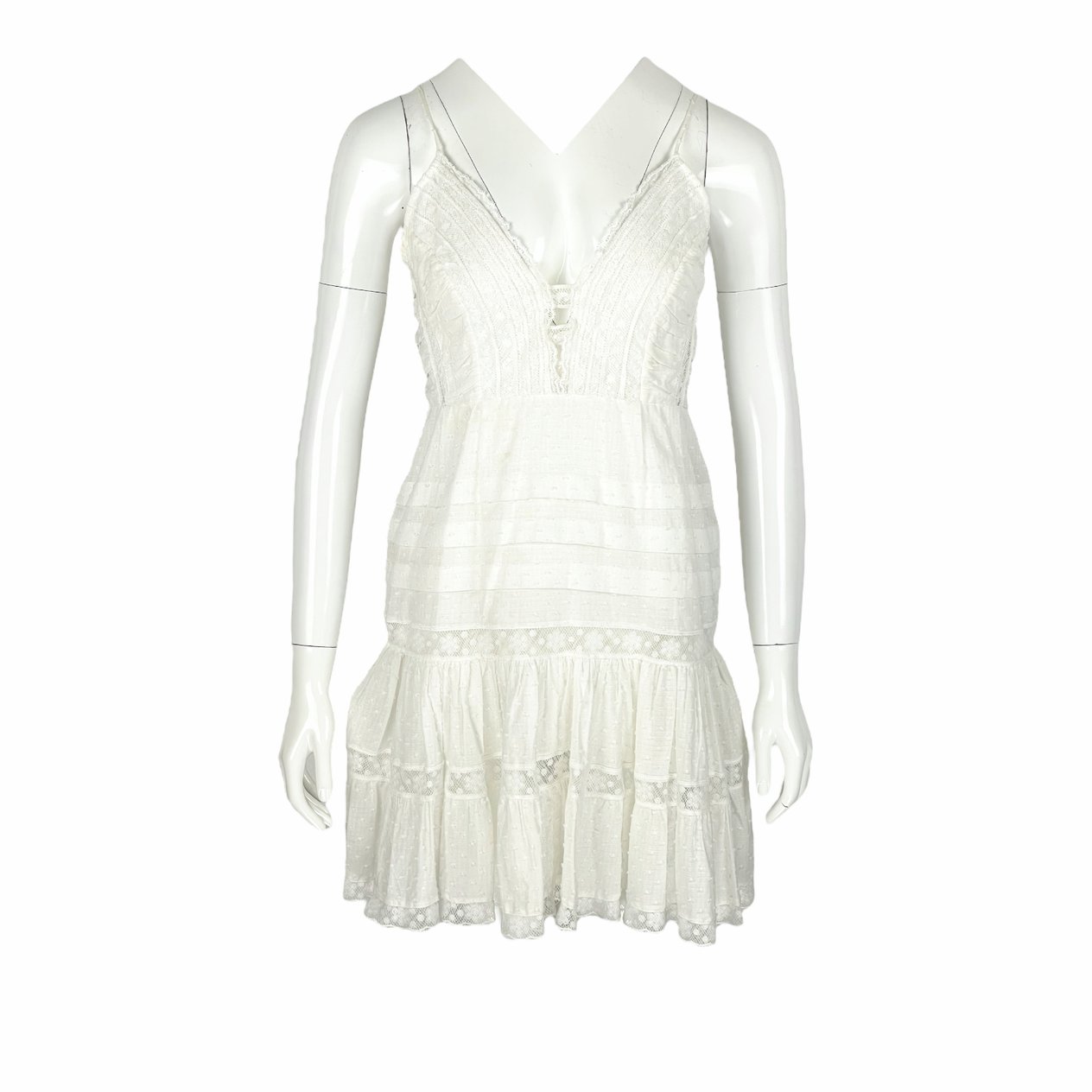 Zimmermann Iris Cotton Camisole White Dress 0 ZIMMERMANN  