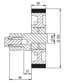 Karkas Makarası Ø 125 x 30 mm.