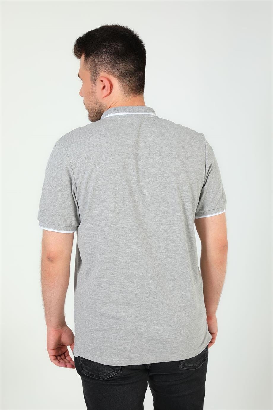 Erkek Polo Yaka Likralı T-shirt