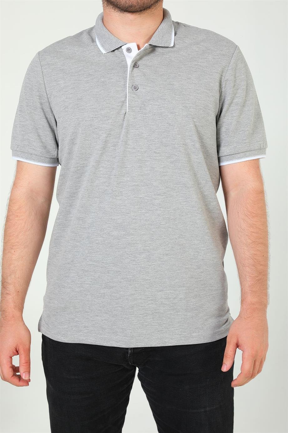 Erkek Polo Yaka Likralı T-shirt