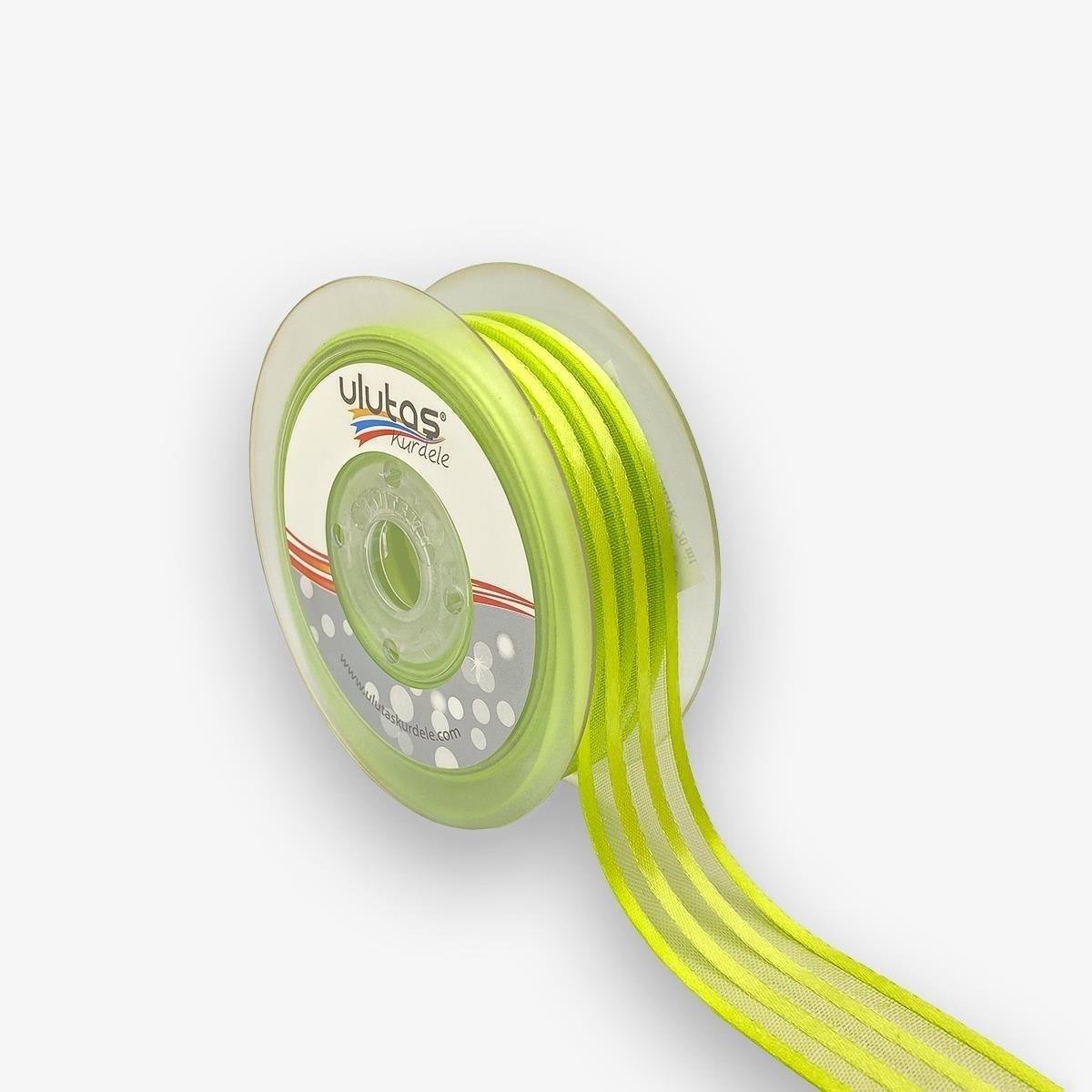 Saten Çizgili Şifon Kurdele 00012 025 Mm 20 Mt