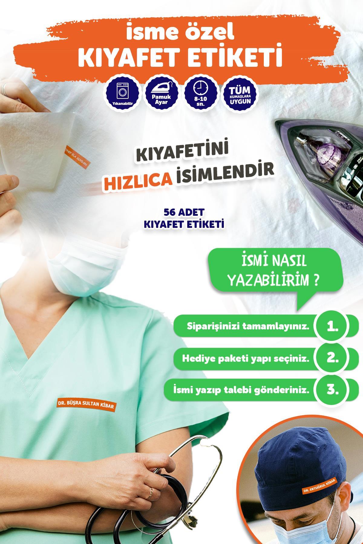 Kıyafet Etiketi - Doktor Hemşire Polis Kıyafet Kumaş Etiketi İlkokul Kıyafet Kumaş Etiketi
