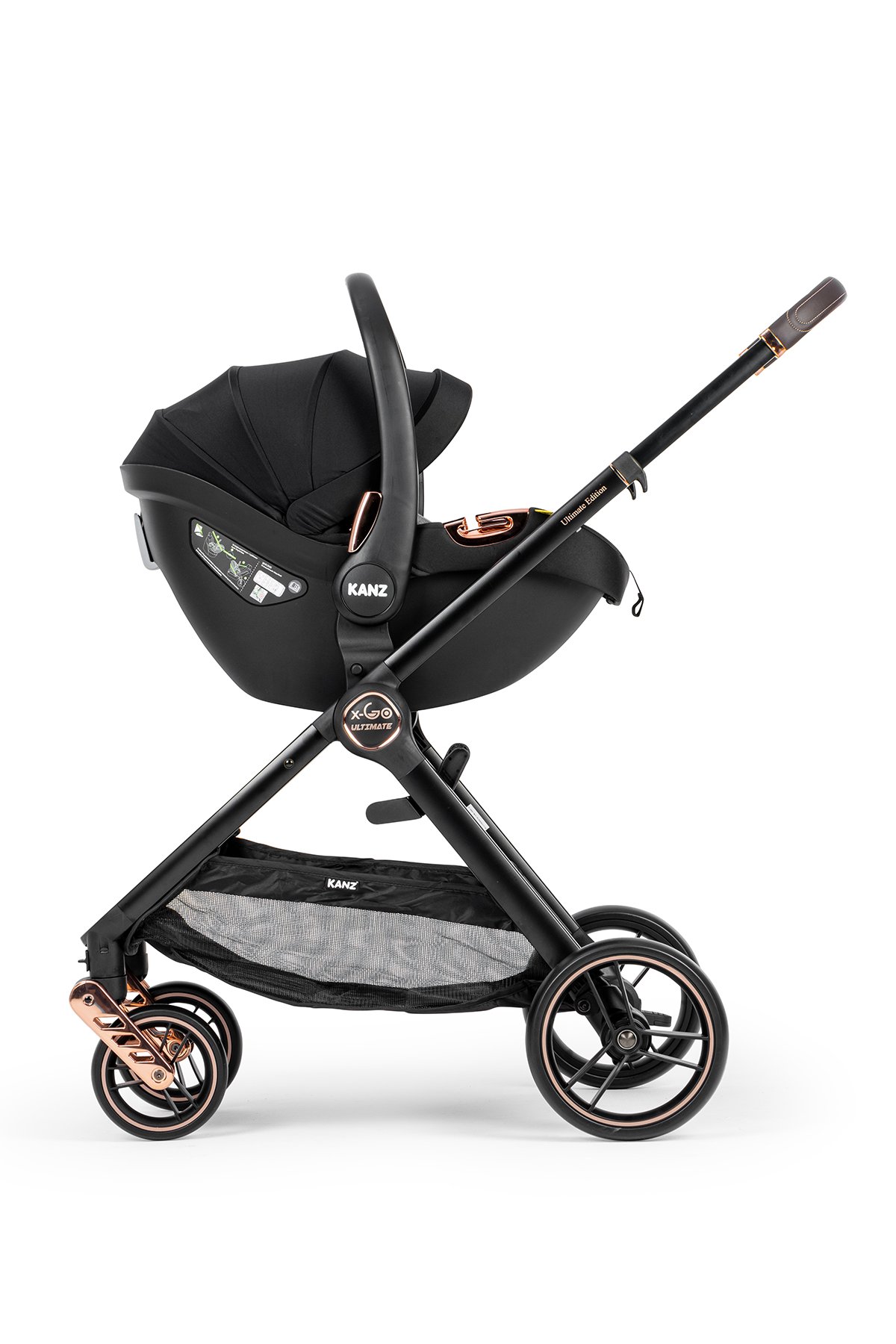 Kanz x-Go Ultimate Travel Sistem Bebek Arabası Rose Gold Siyah