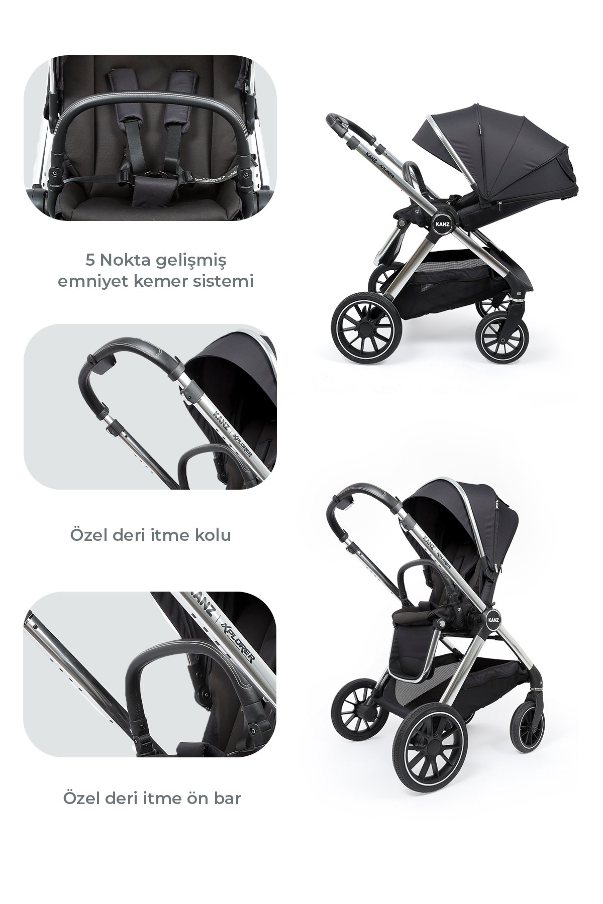 KZ EXPLORER KANZ BEBEK ARABASI TRV COLE BLACK