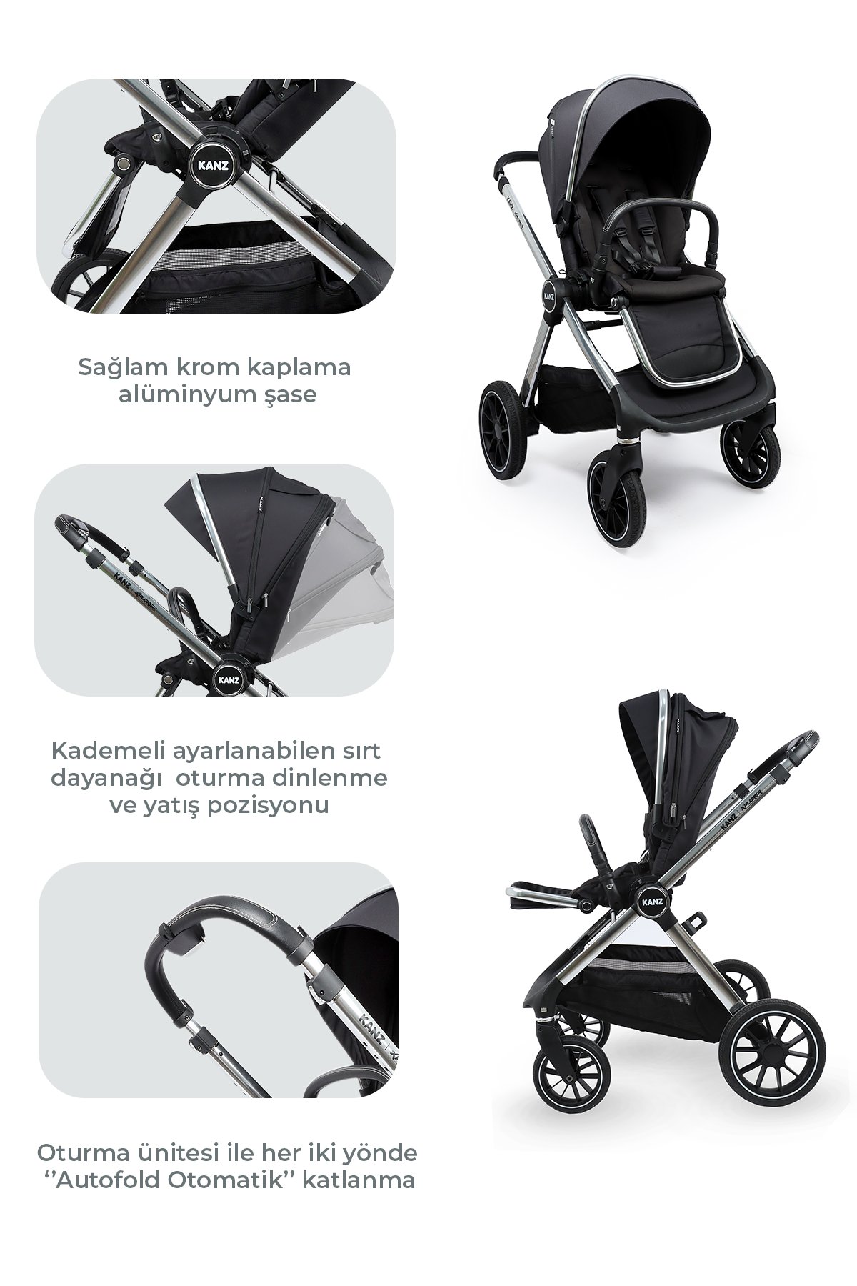 KZ EXPLORER KANZ BEBEK ARABASI TRV COLE BLACK
