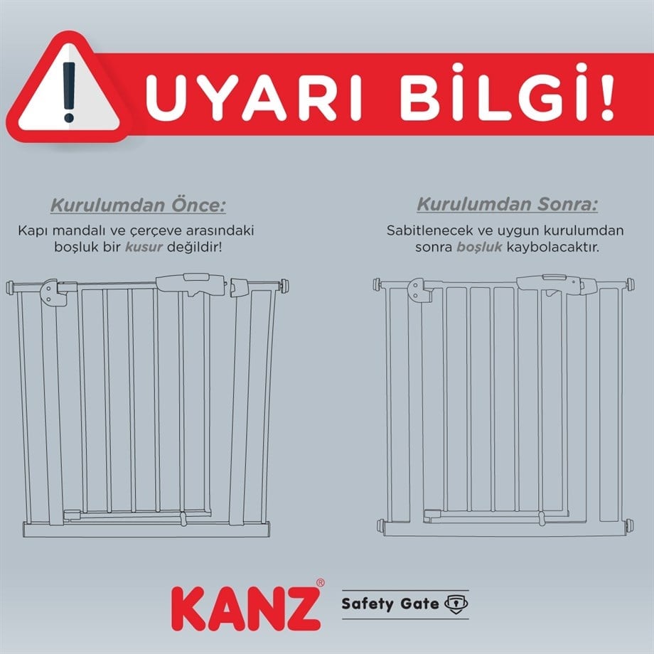 KZ KANZ SAFETY GATE GUVENLIK KAPISI BEYAZ