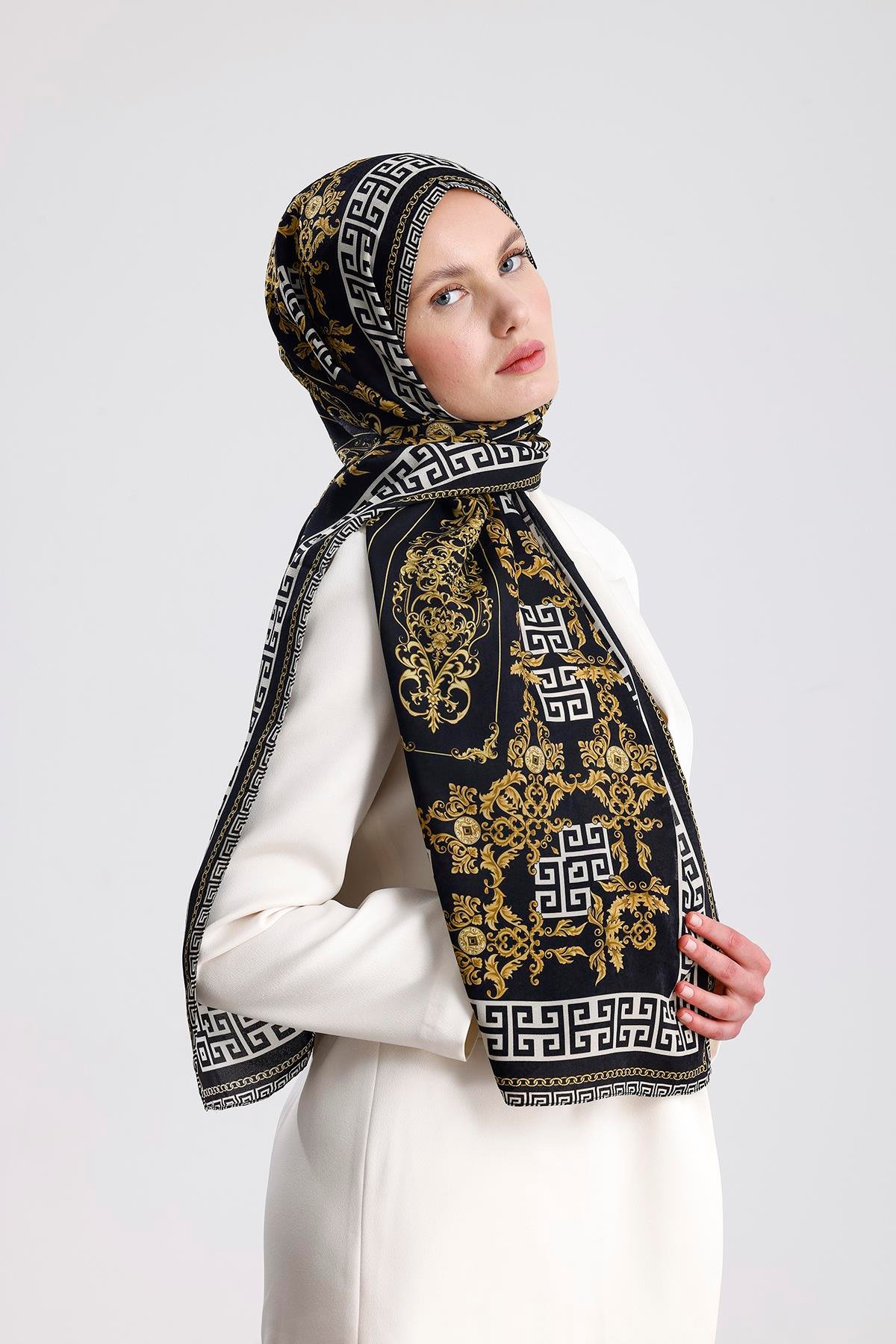 SİYAH-GOLD SCABELLA PREMIUM ŞAL