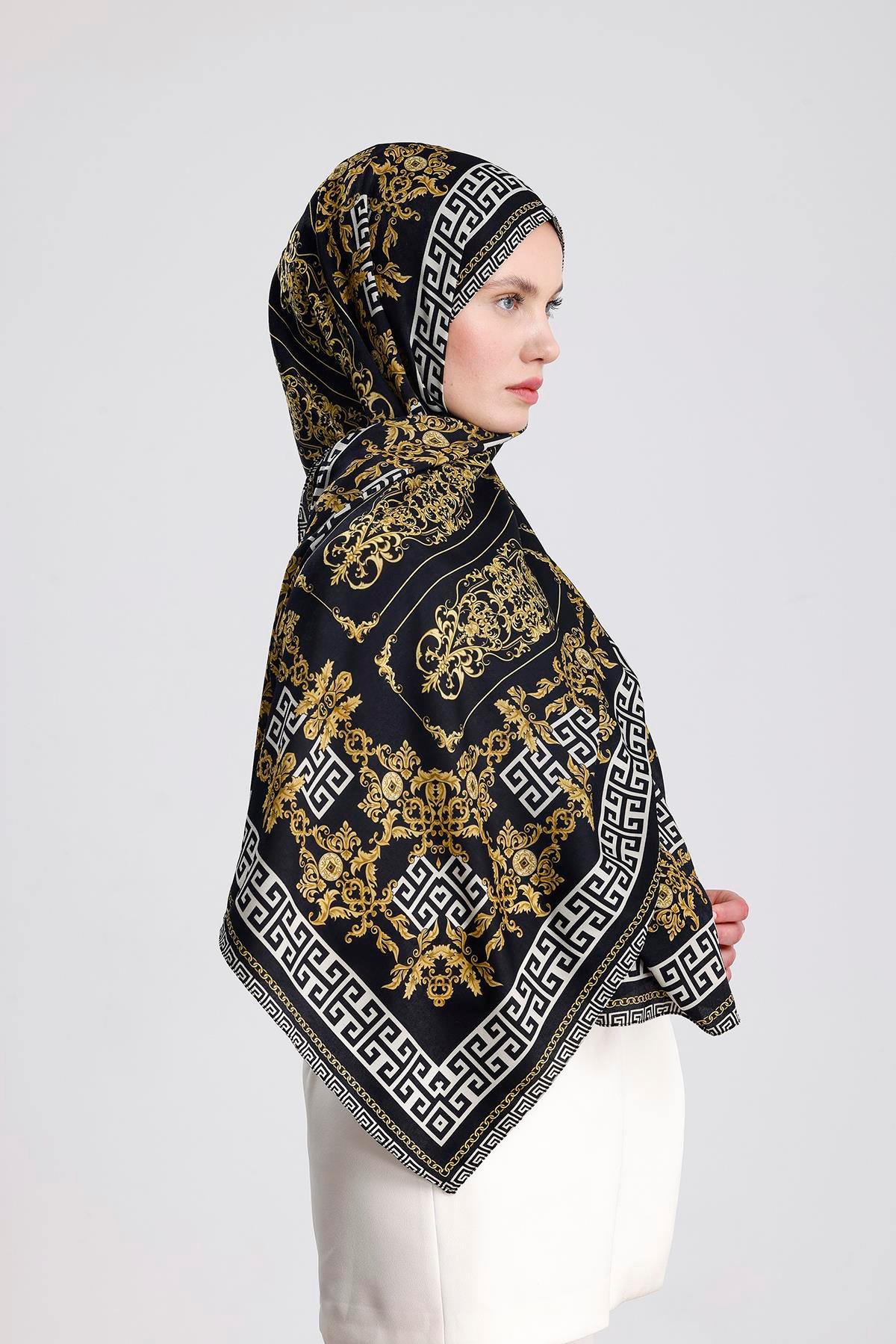 SİYAH-GOLD SCABELLA PREMIUM ŞAL