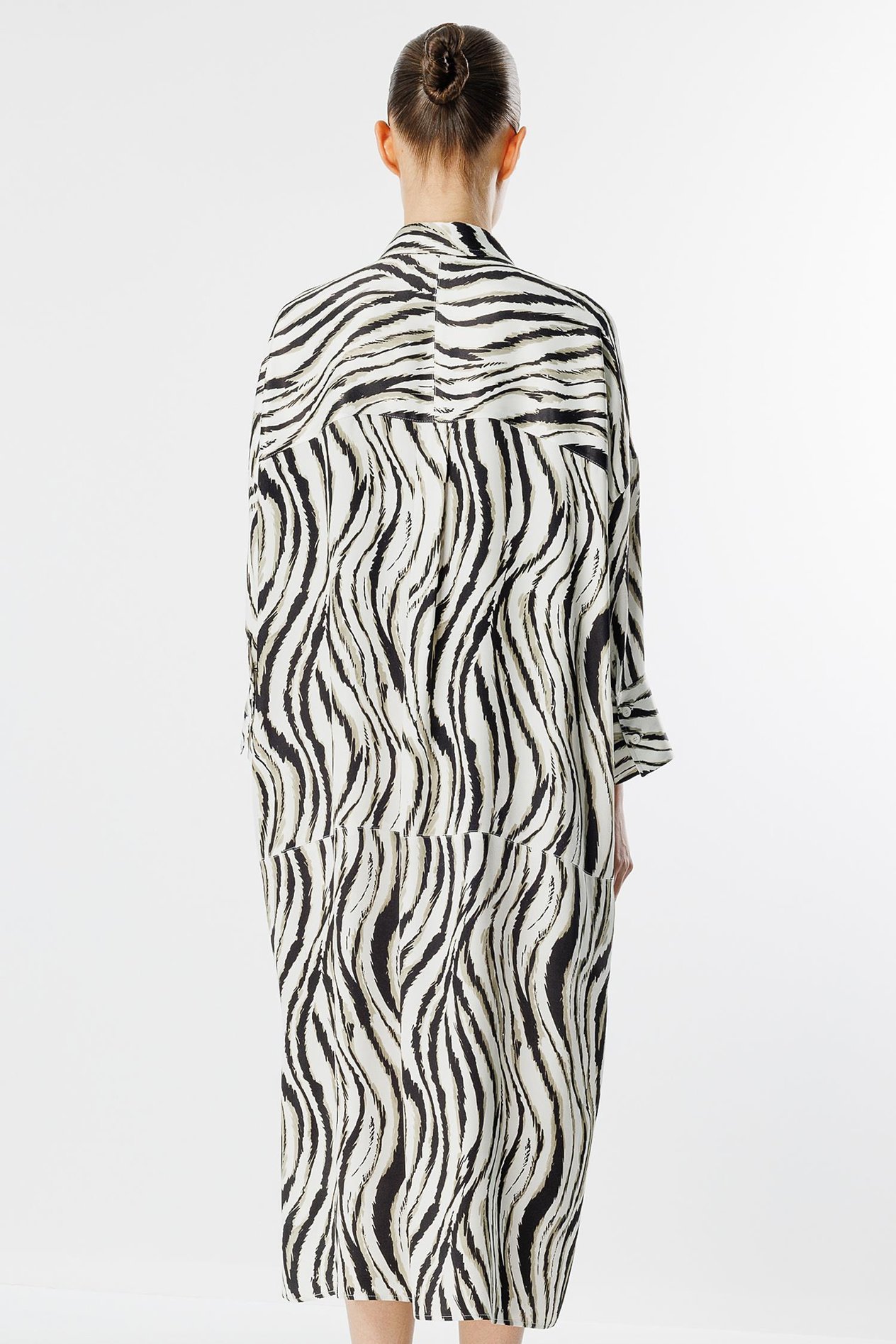 Zebra Desen Gömlek Elbise
