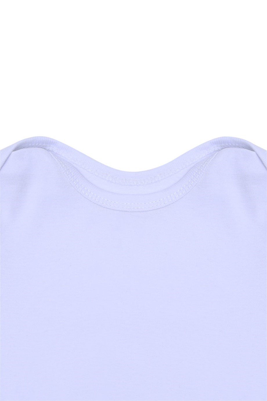 Bebek %100 Pamuklu Kısa Kol Çıtçıtlı Body Zıbın - Beyaz 