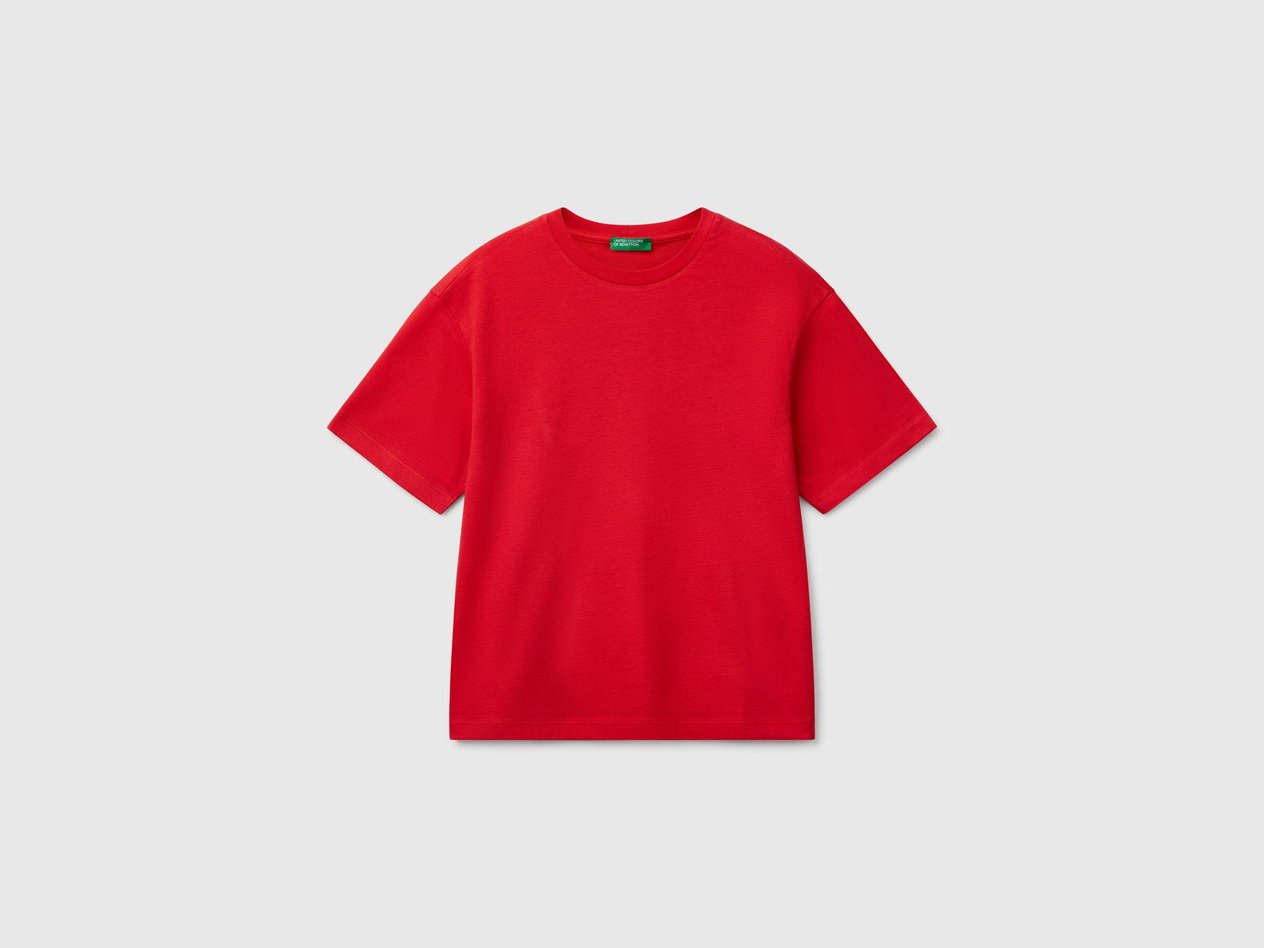  Benetton Erkek Çocuk Slogan Baskılı T-Shirt 