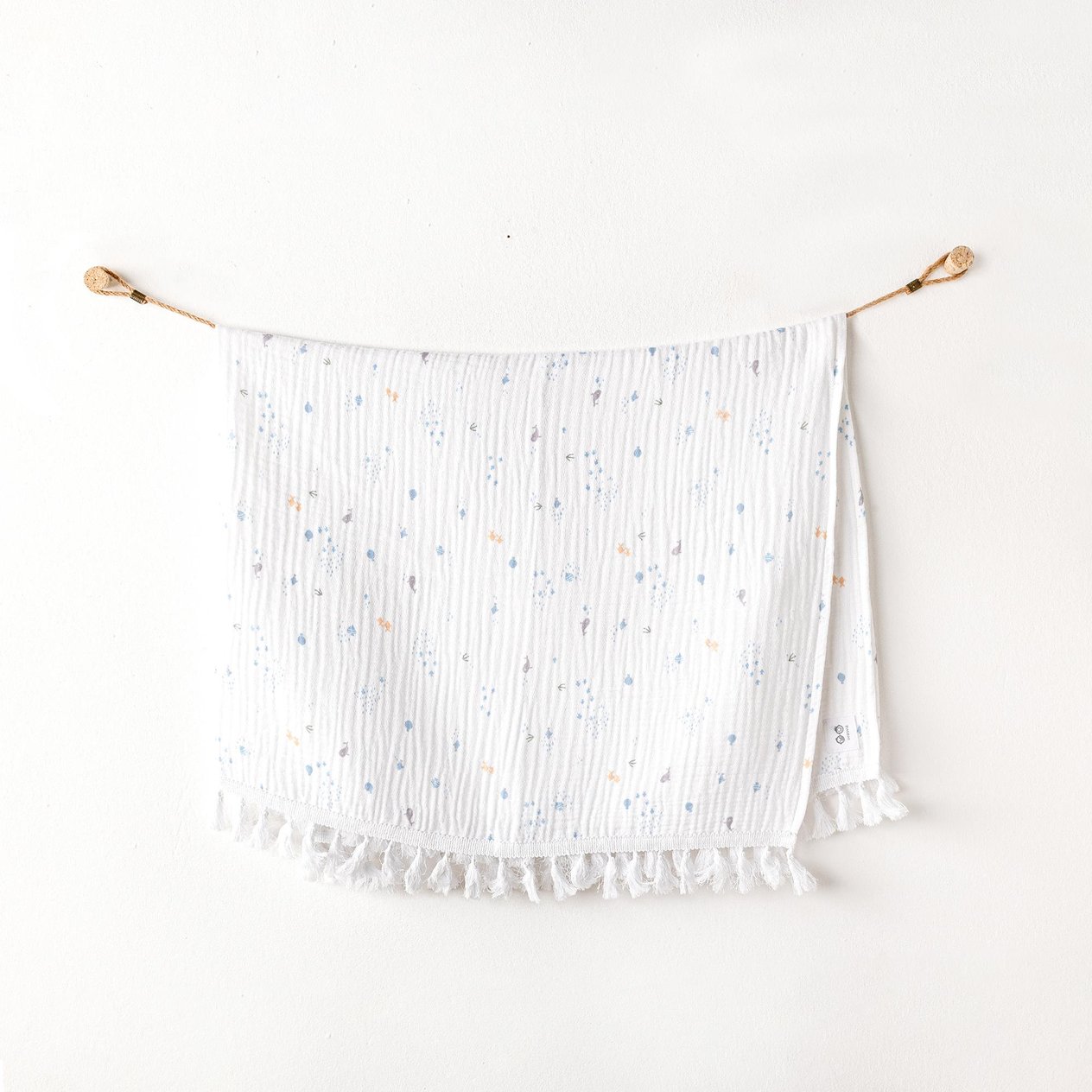 BEBEK BATTANİYE BLANKET 100X120 OCEAN IS MY HAPPY PLACE MUSLIN