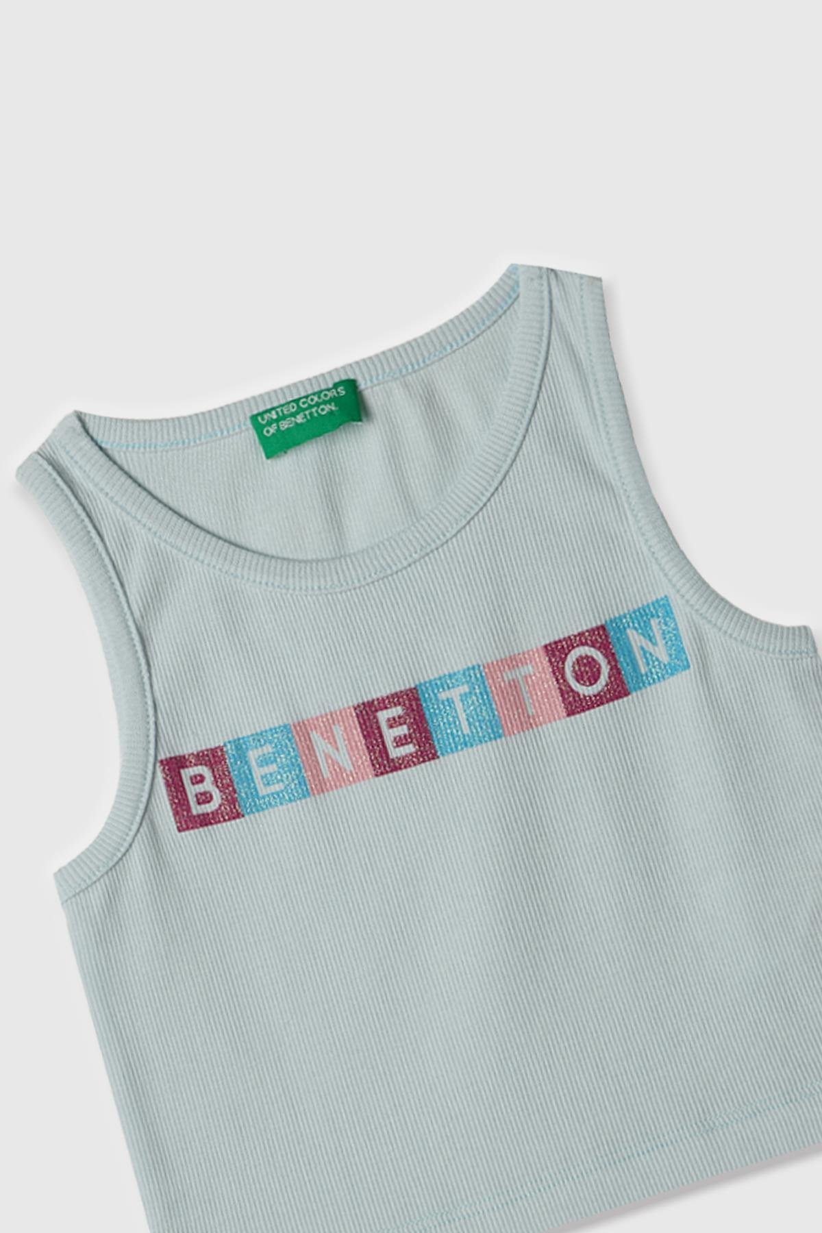 Benetton Kiz Cocuk Mavi Atlet