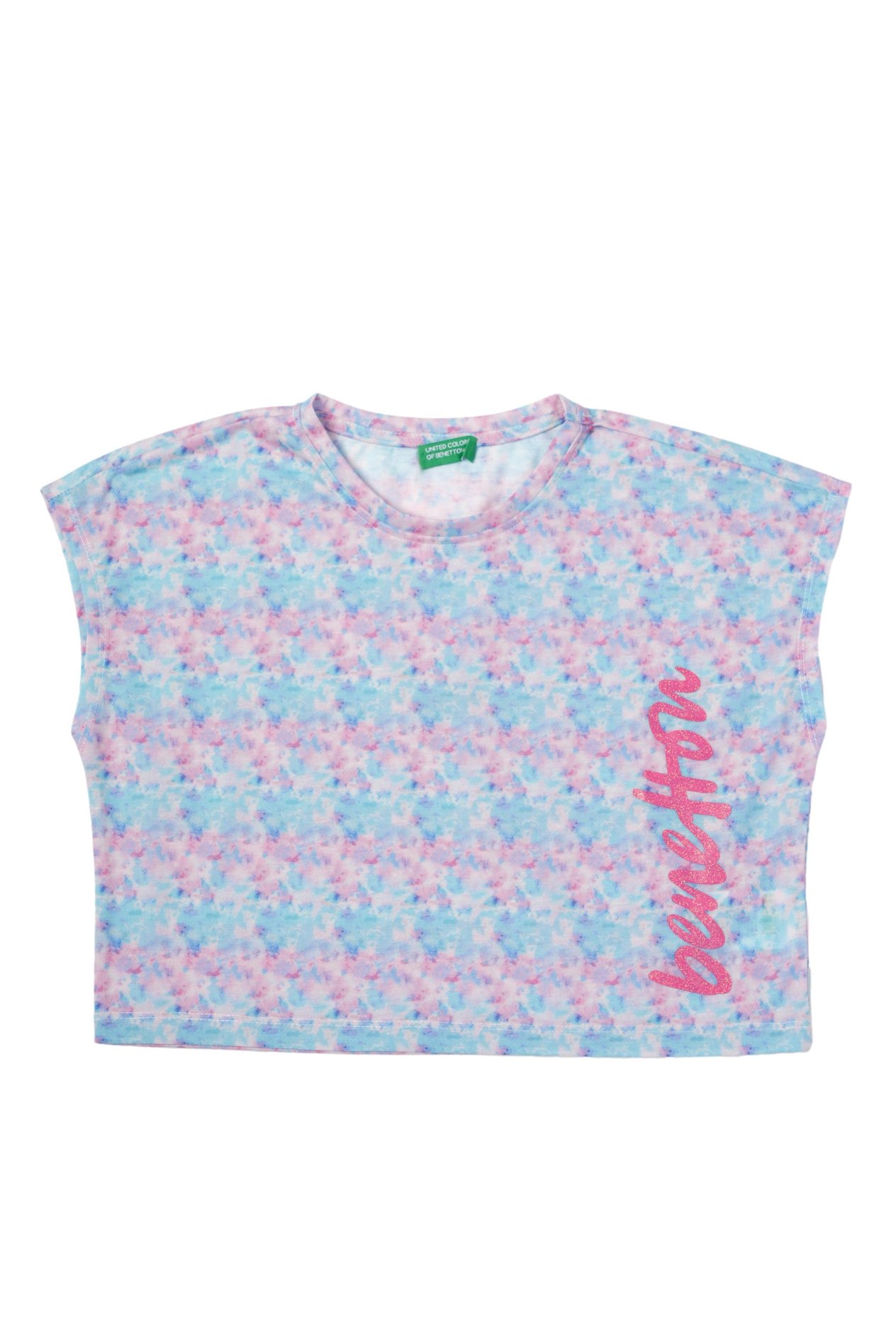 Benetton Kız Çocuk Turkuaz T-shirt BNT-G21257