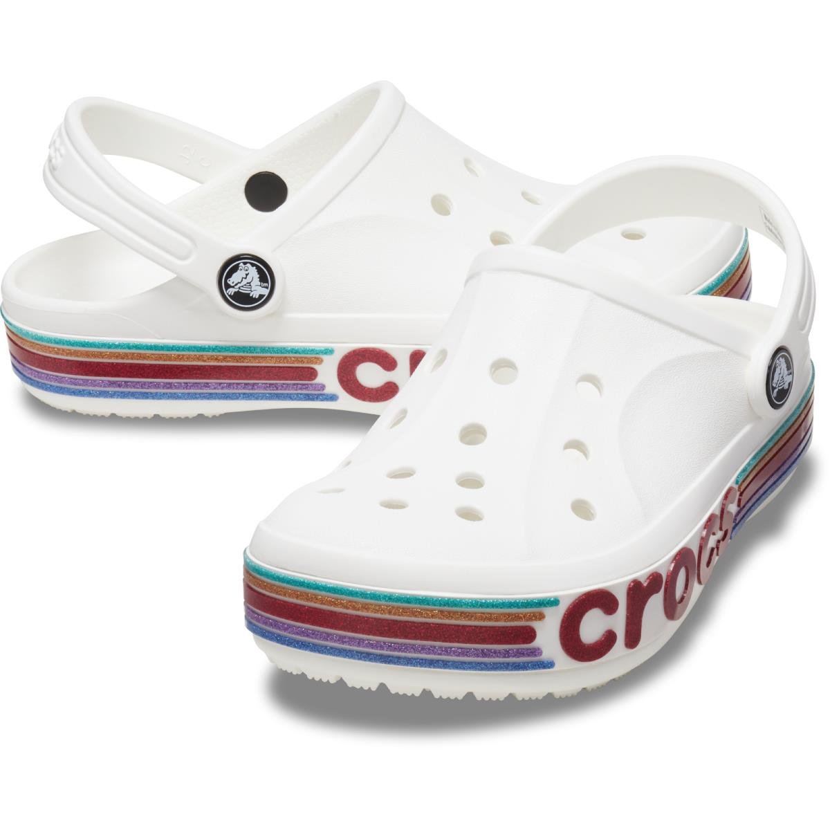 Crocs Bayaband Rainbow Glitter Clg K Beyaz Çocuk Sandalet