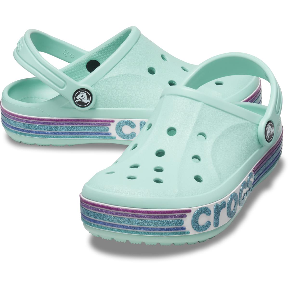 Crocs Bayaband Rainbow Glitter Clg K Beyaz Çocuk Sandalet