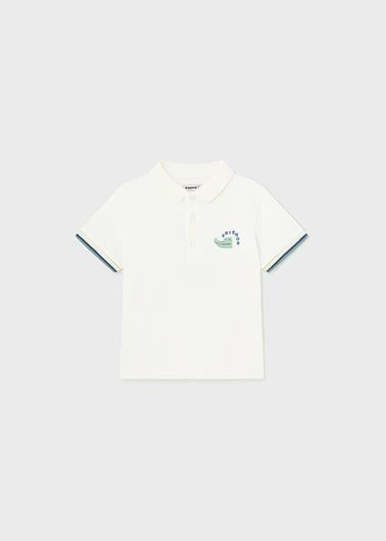 Mayoral Erkek Bebek Krem Polo Yaka T-shirt 01106-070