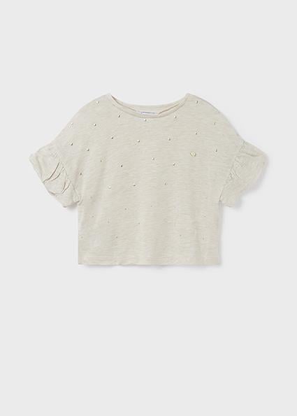 Mayoral Kız Çocuk Krem T-shirt