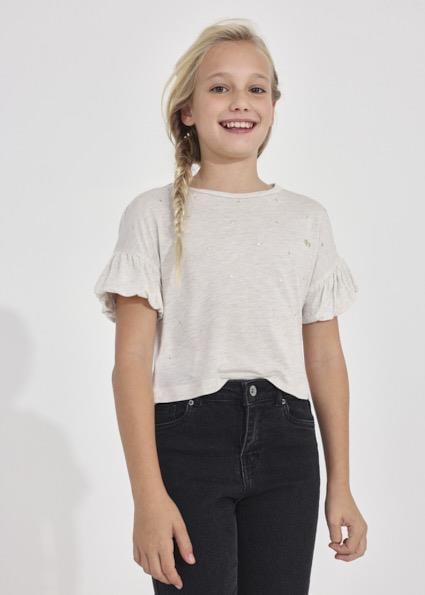 Mayoral Kız Çocuk Krem T-shirt