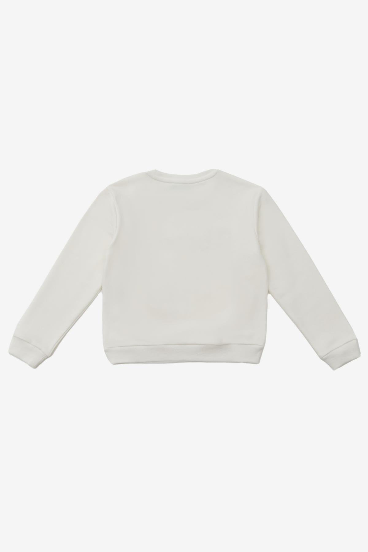 United Colors of Benetton Kız Çocuk Beyaz Sweatshirt BNT-G20829