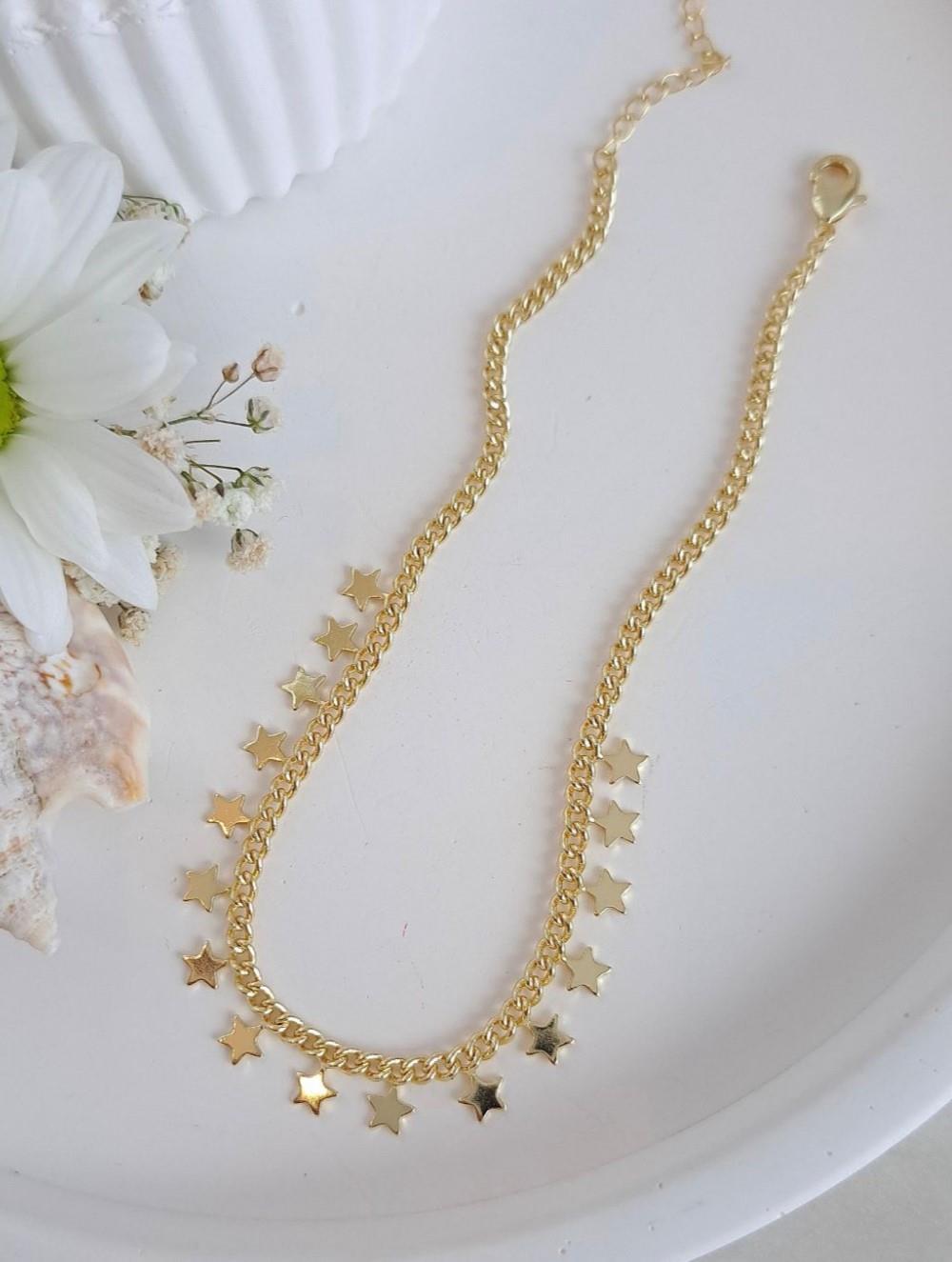 14K ALTIN KAPLAMA İTHAL YILDIZ HALHAL