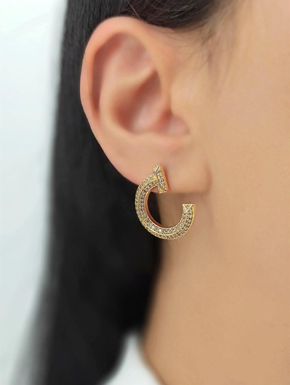 14K ZİRKON KÜPE