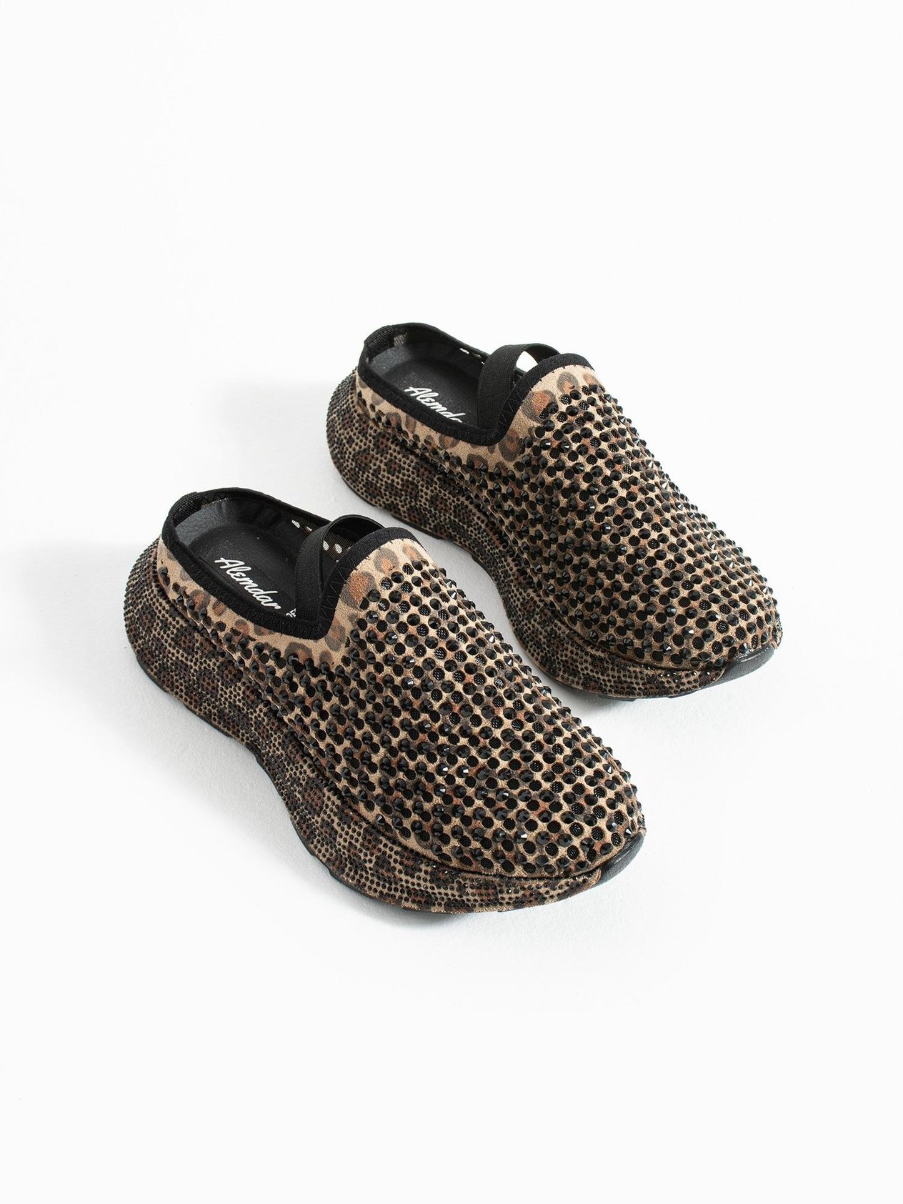 ARLİX Leopar Taş Detay Kadın Sandalet
