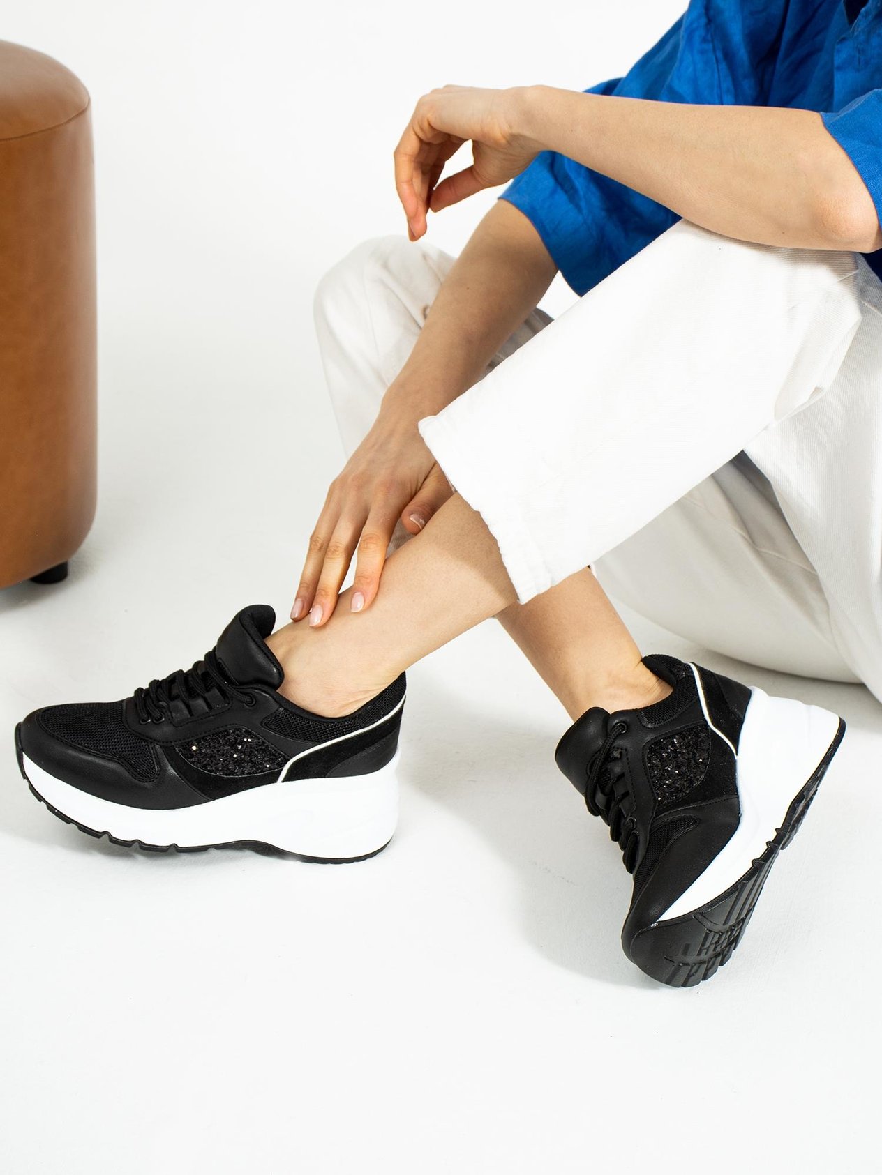 SELLY Siyah Pullu Kadın Sneakers